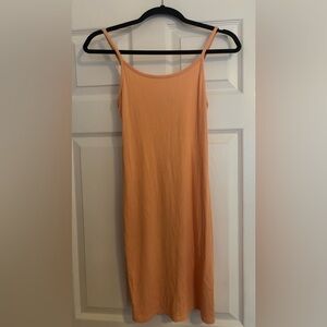 Simons EveryDay Sunday Orange Sleeveless Midi Dress Size S